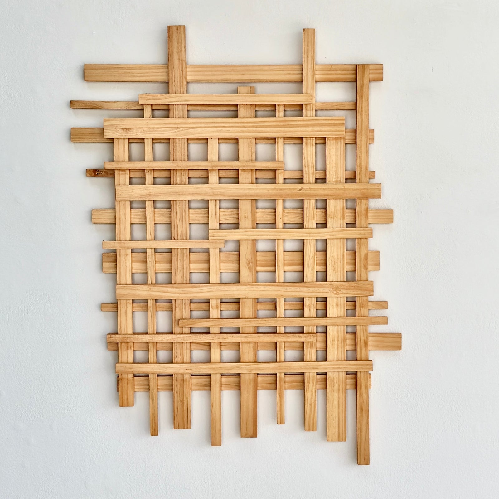 Abstract Wooden Structure Wall Art