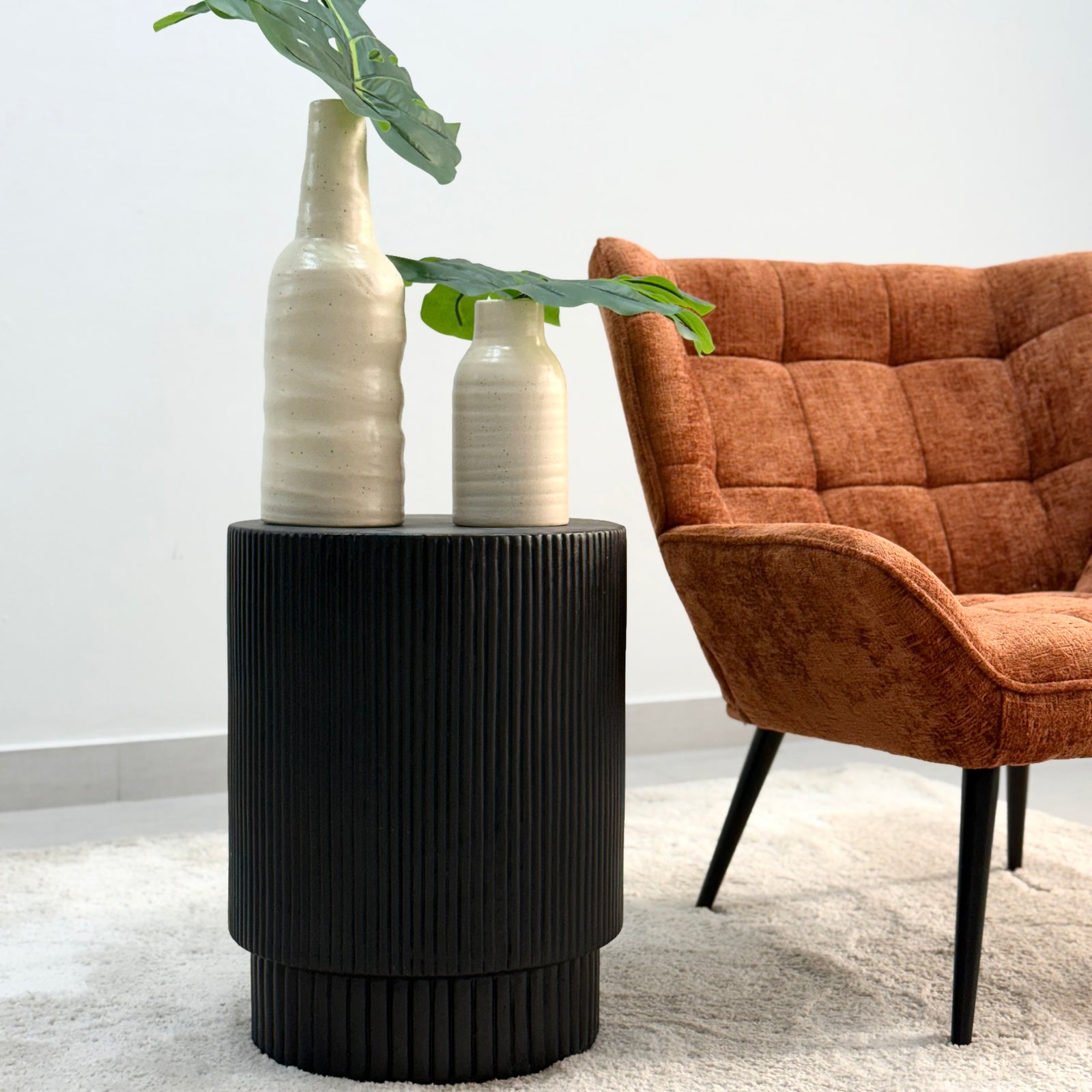 Rondel Black Side Table