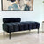 Midnight Pewter Bench Black Frame