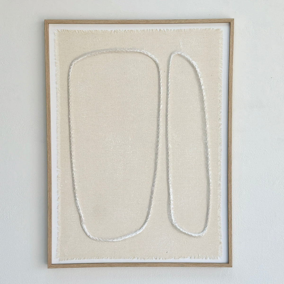 Neutral Rope Framed Canvas Wall Art