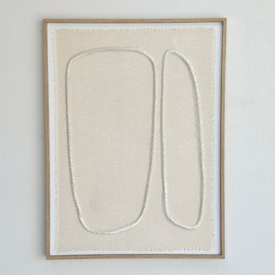 Neutral Rope Framed Canvas Wall Art