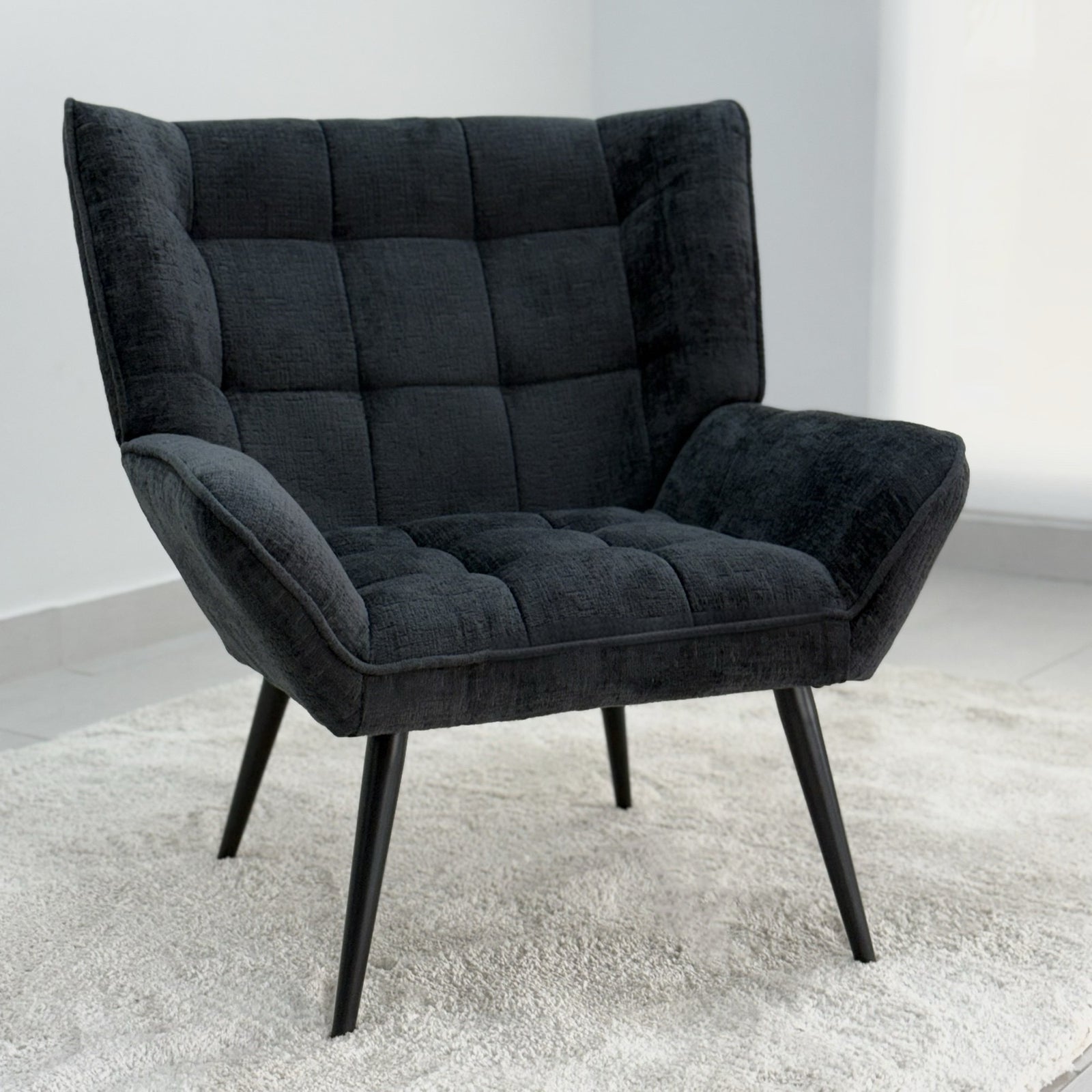 Pigeon Midnight Black Accent Chair