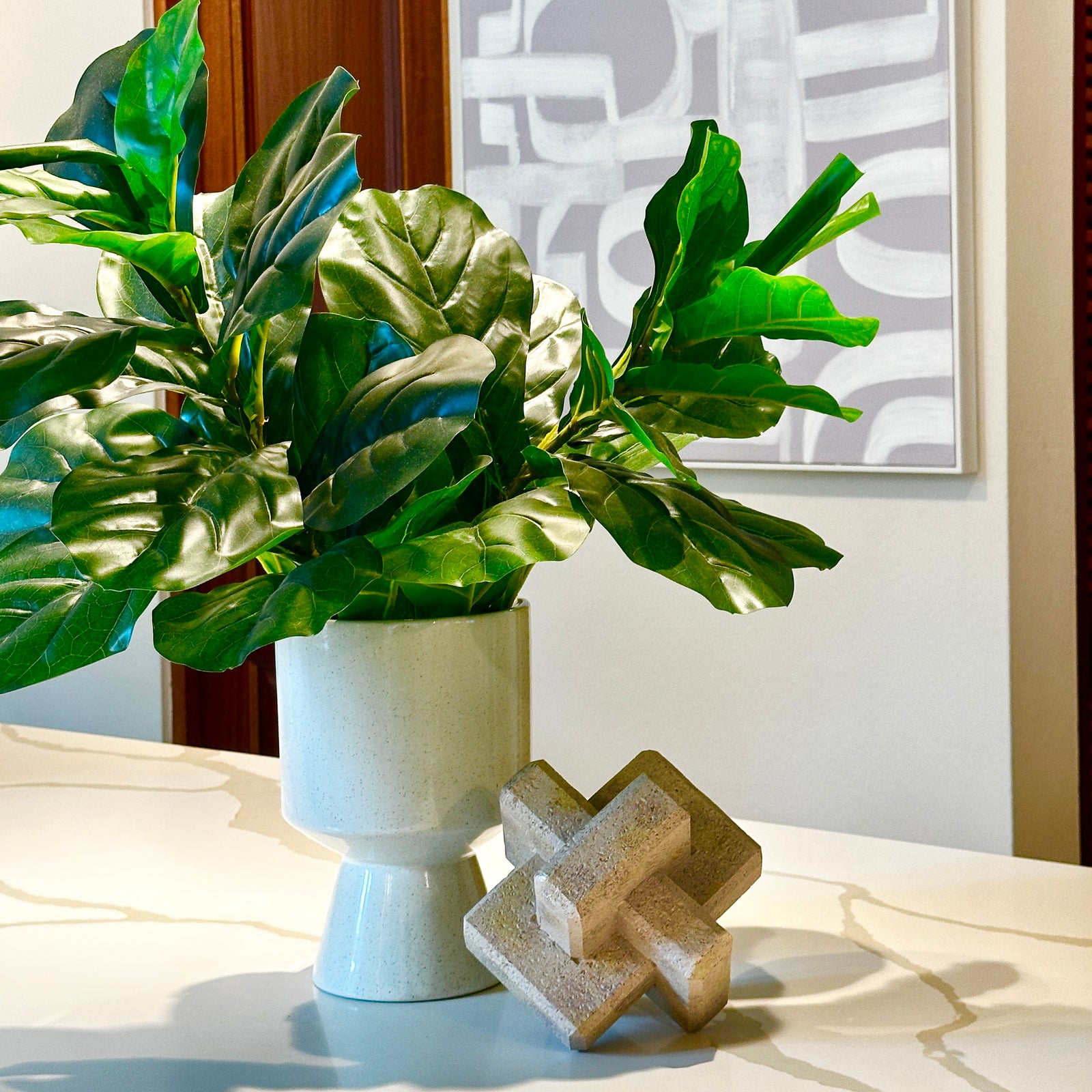 Real Touch Fiddleleaf Faux Almendro Tree