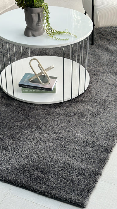 Super Soft Shaggy Gray Rug 5' x 8'