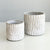 Cement Round Pot Geometric Design