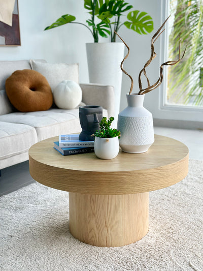 Round Pillar Coffee Table