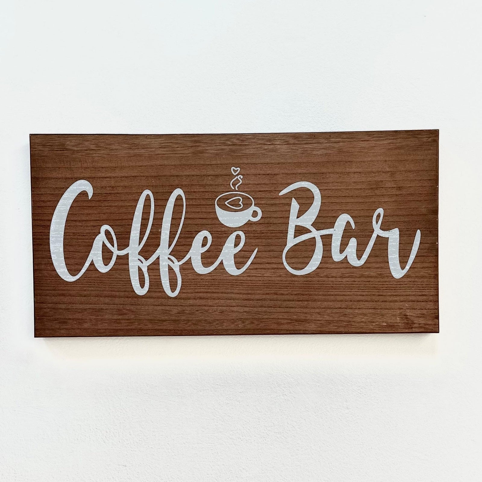 "Coffee Bar" Wooden Rectangle Wall Art
