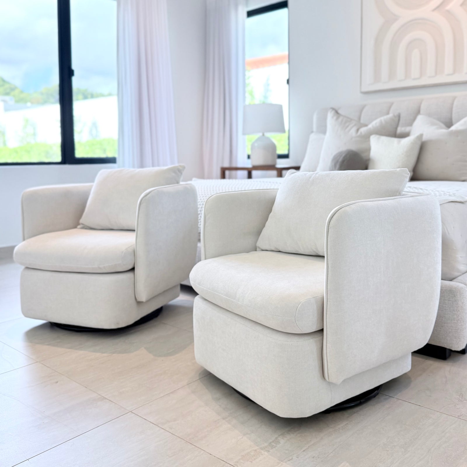 Swivel Double Layer Accent Chair