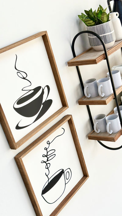 Coffee Wooden Frame Wall Art