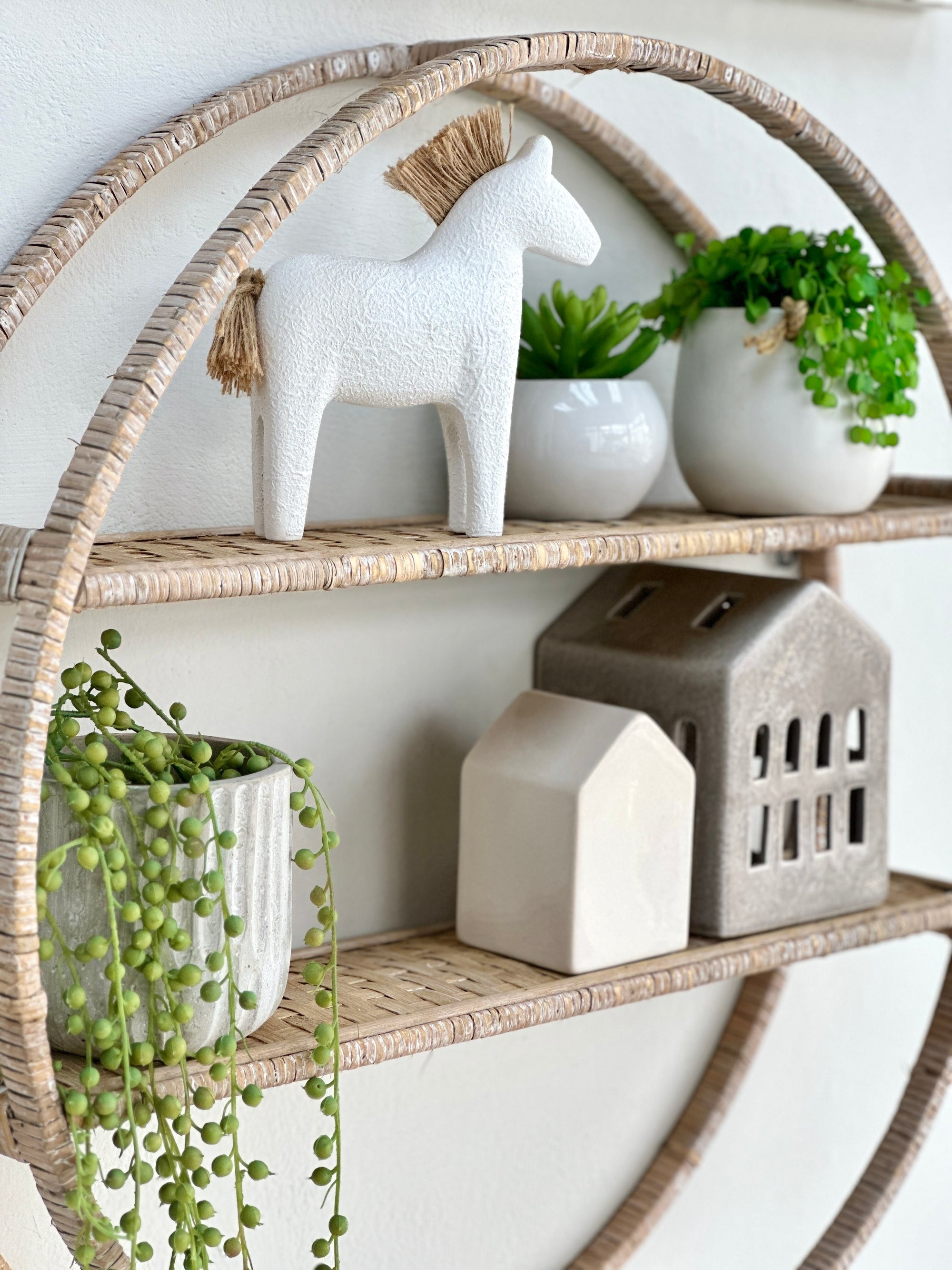 Circular Rattan Shelf