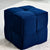 Criss-Cross Corduroy Blue Ottoman