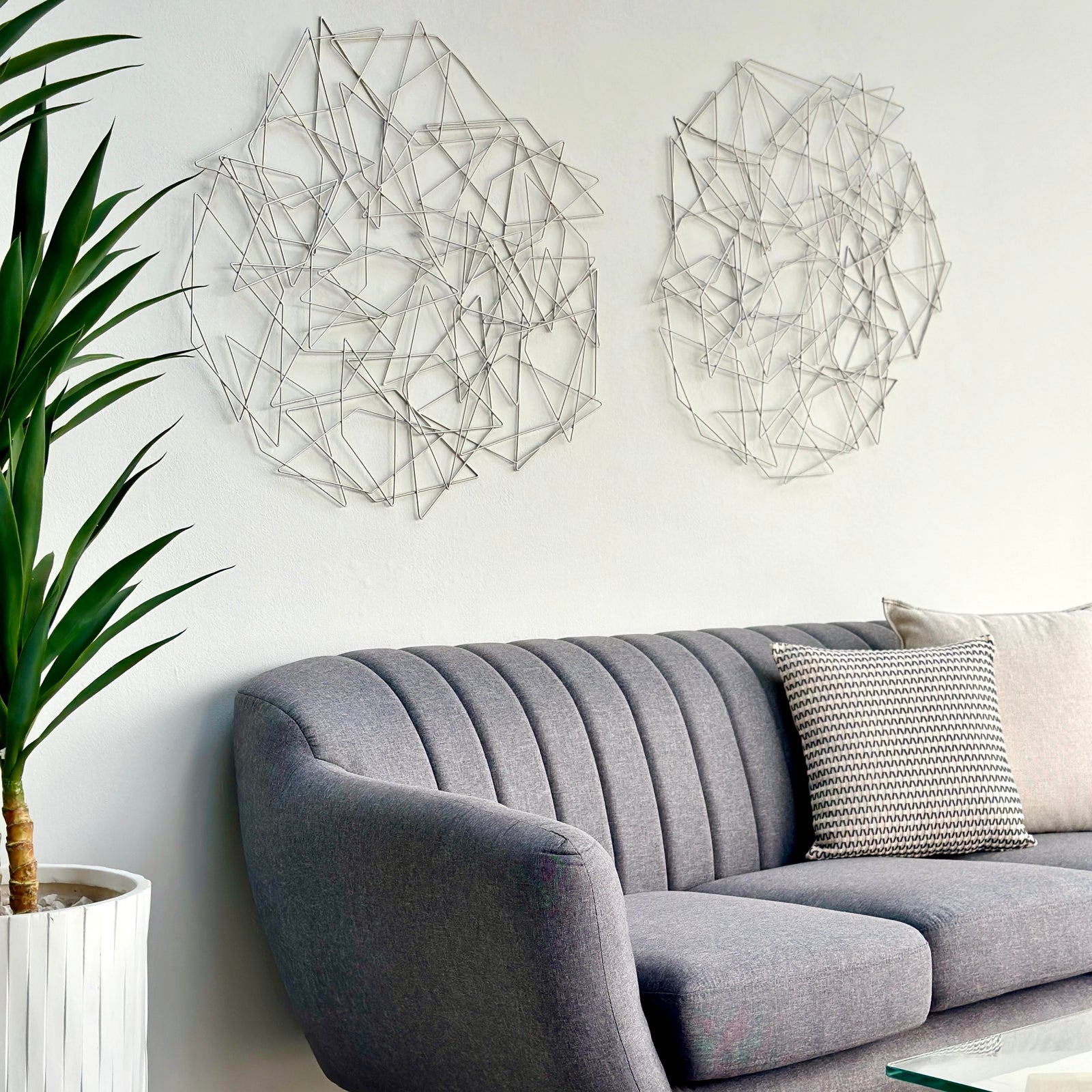 Silver Constellation Metal Wall Art