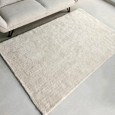 Super Soft Shaggy Ivory Rug 5' x 8'