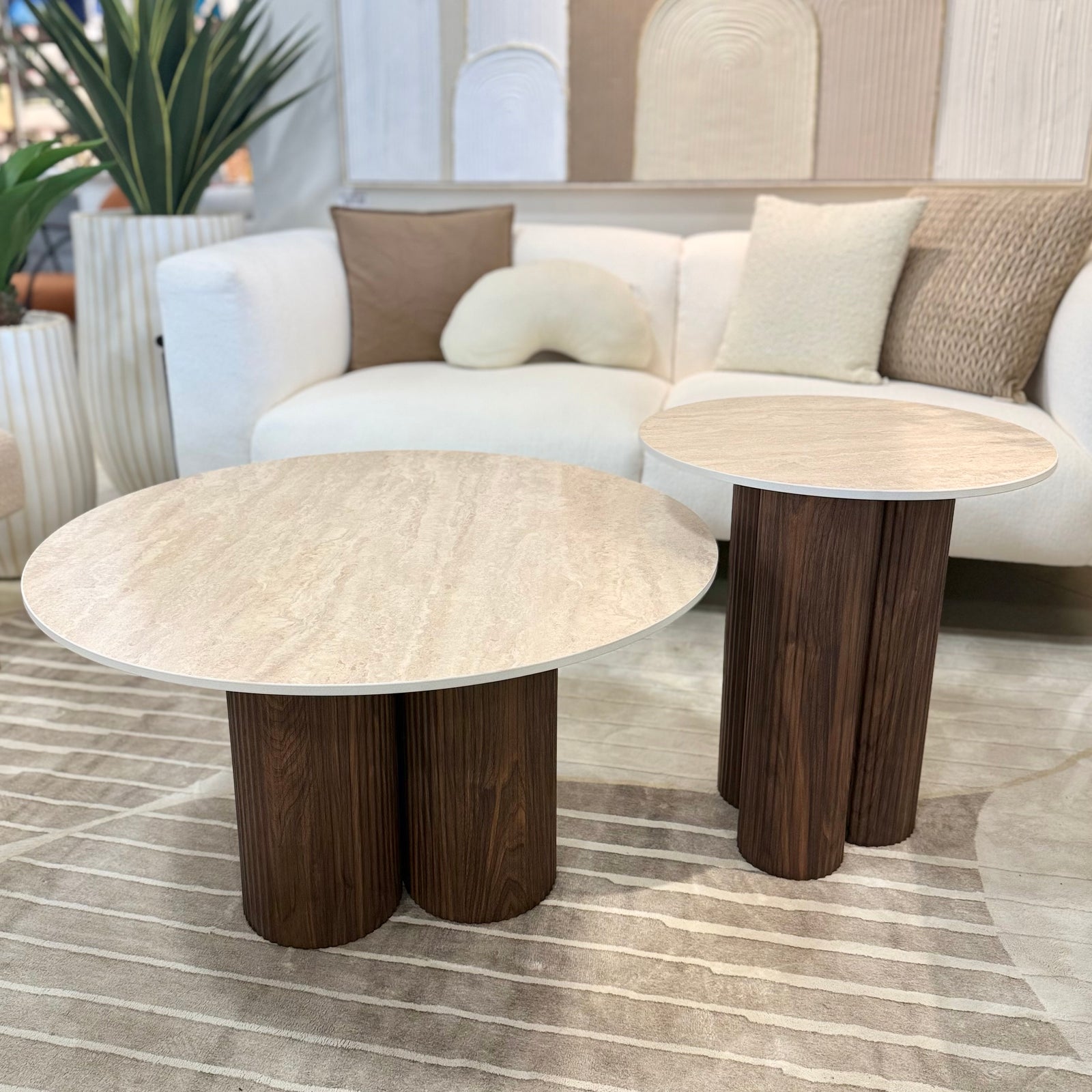 Skog Ceramic Top Coffe Table Set