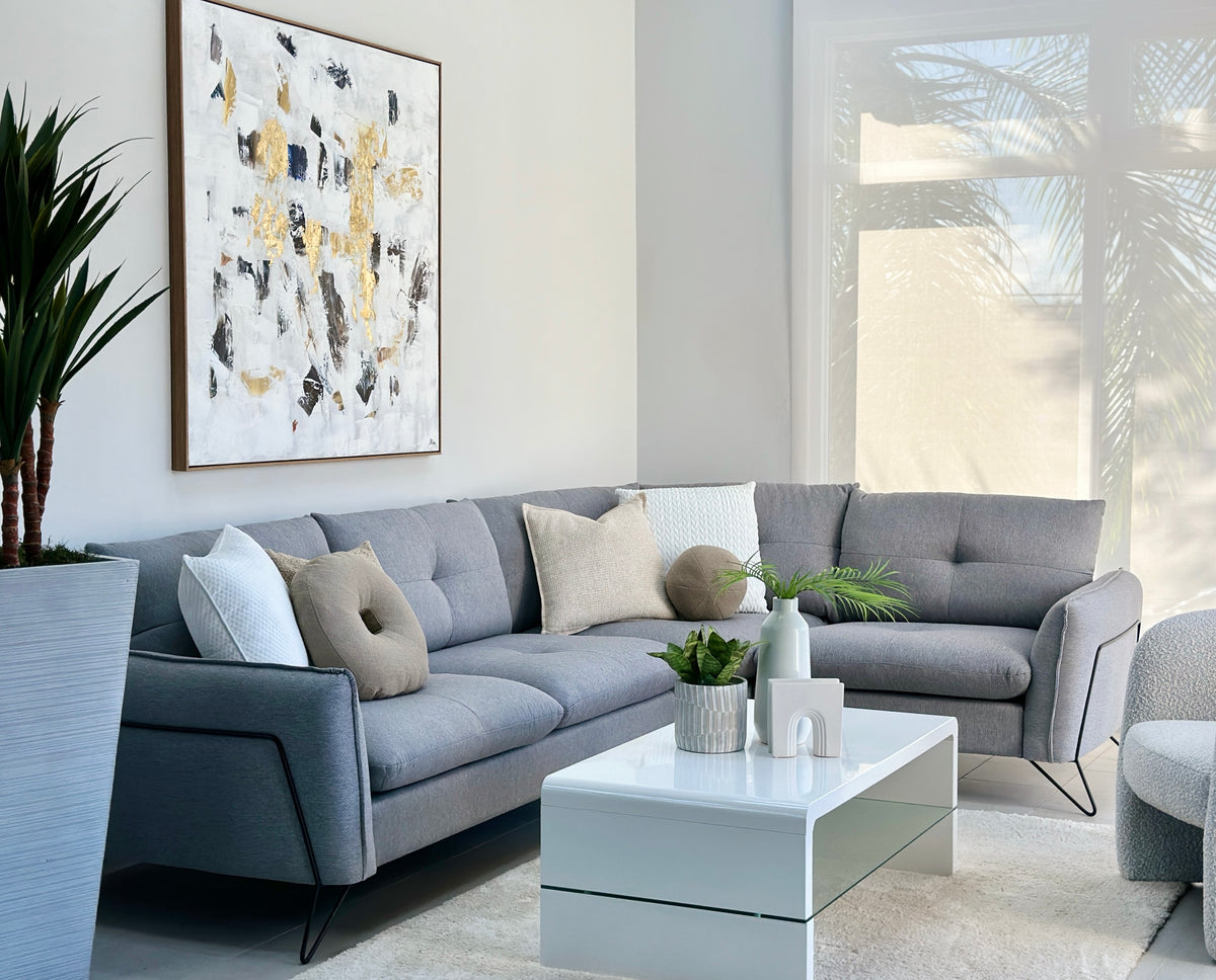 Cami Gray Corner Sofa Right Side