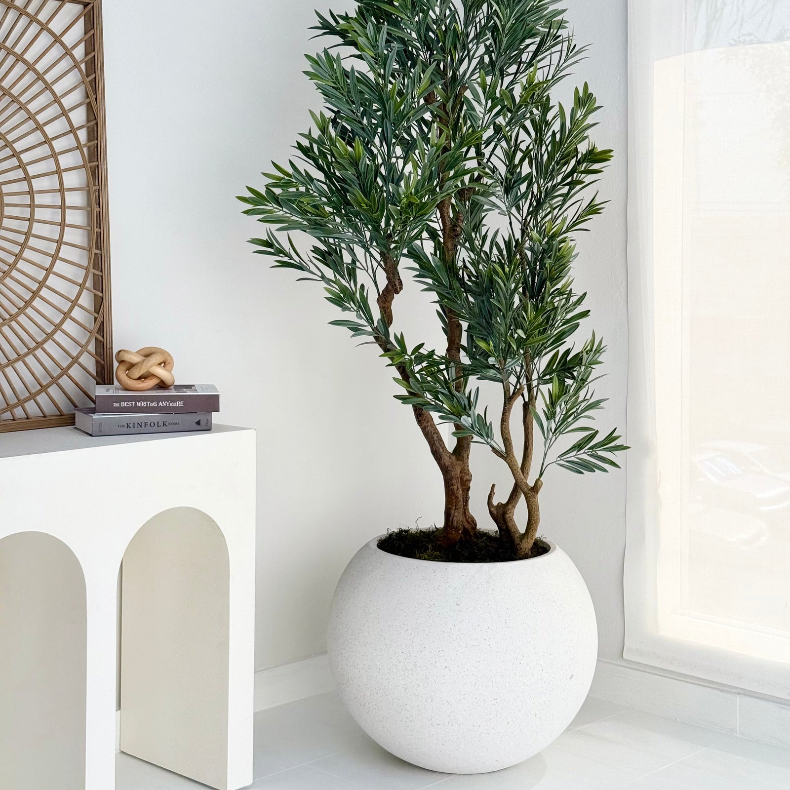 Earth Sphere Terrazzo Fiber Clay Planter