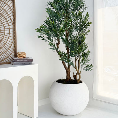 Earth Sphere Terrazzo Fiber Clay Planter