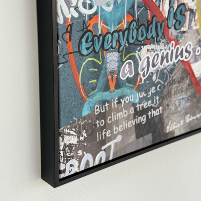 Cool Einstein Hand Painted Wall Art