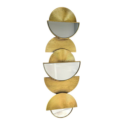 Geometric Golden Metal & Mirror Wall Art