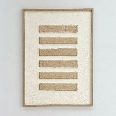 Papier-Mache Parallel Squares Framed Wall Art