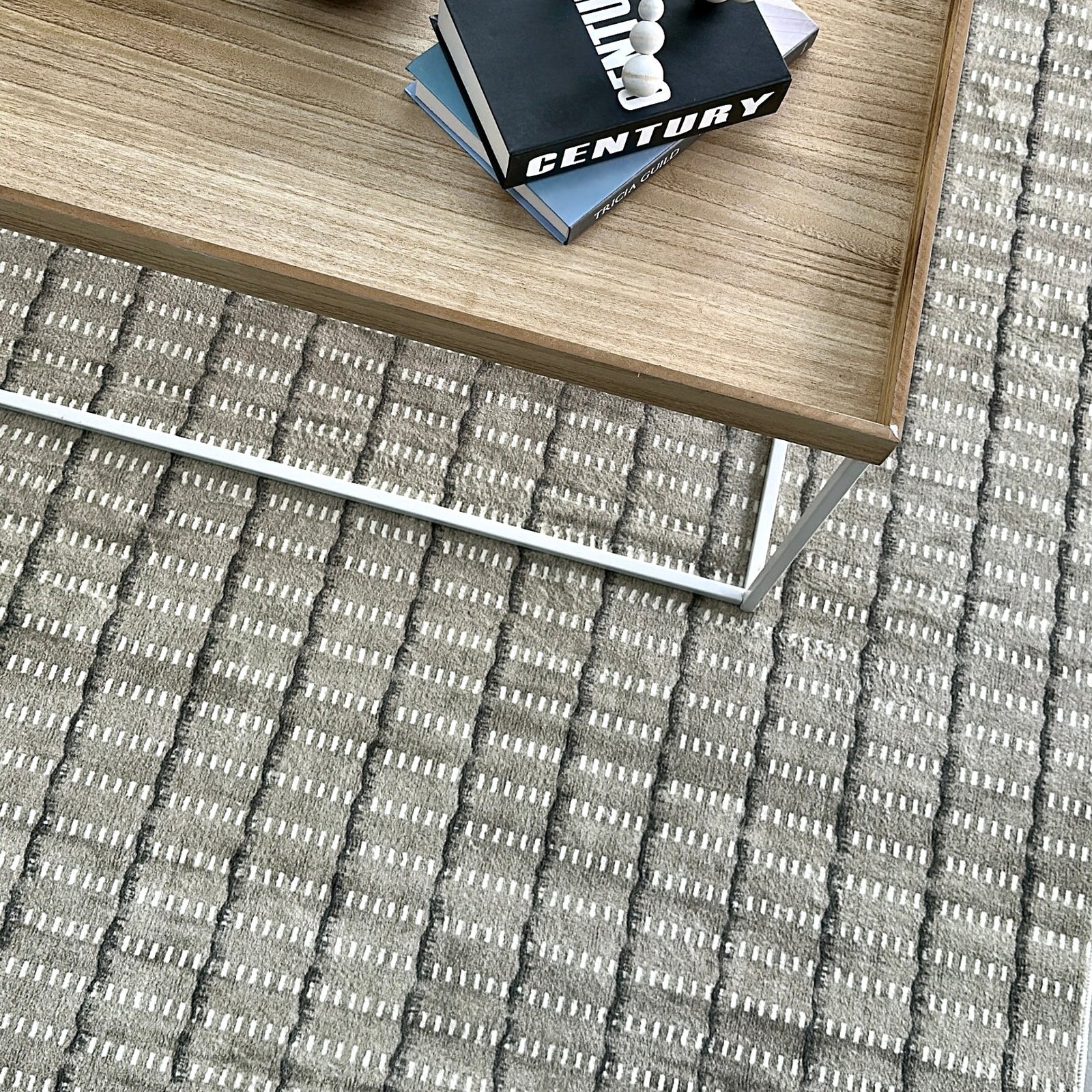 Neutral Pattern Performance Rug 5 x 8'