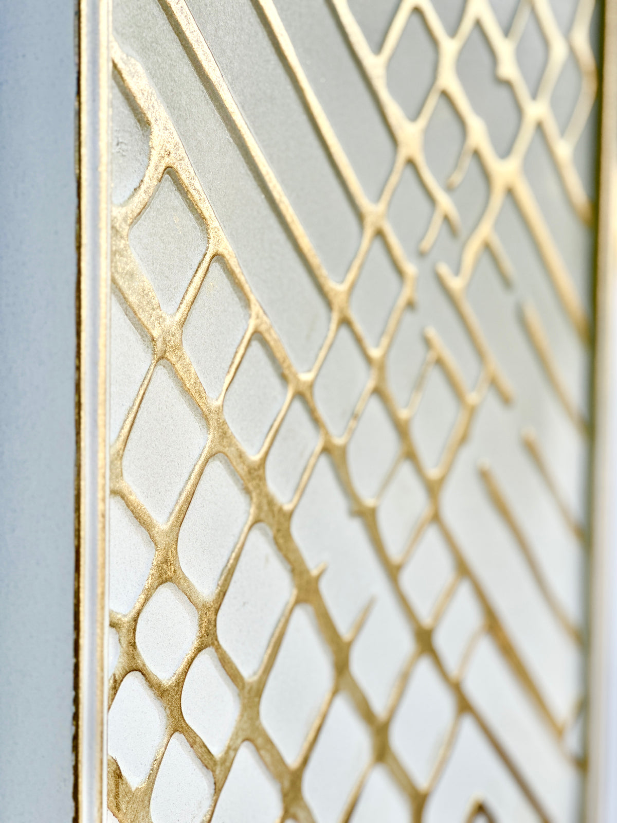 White Pearl Golden Embossed Design