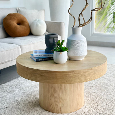 Round Pillar Coffee Table