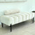 Bone White Bench Black Frame