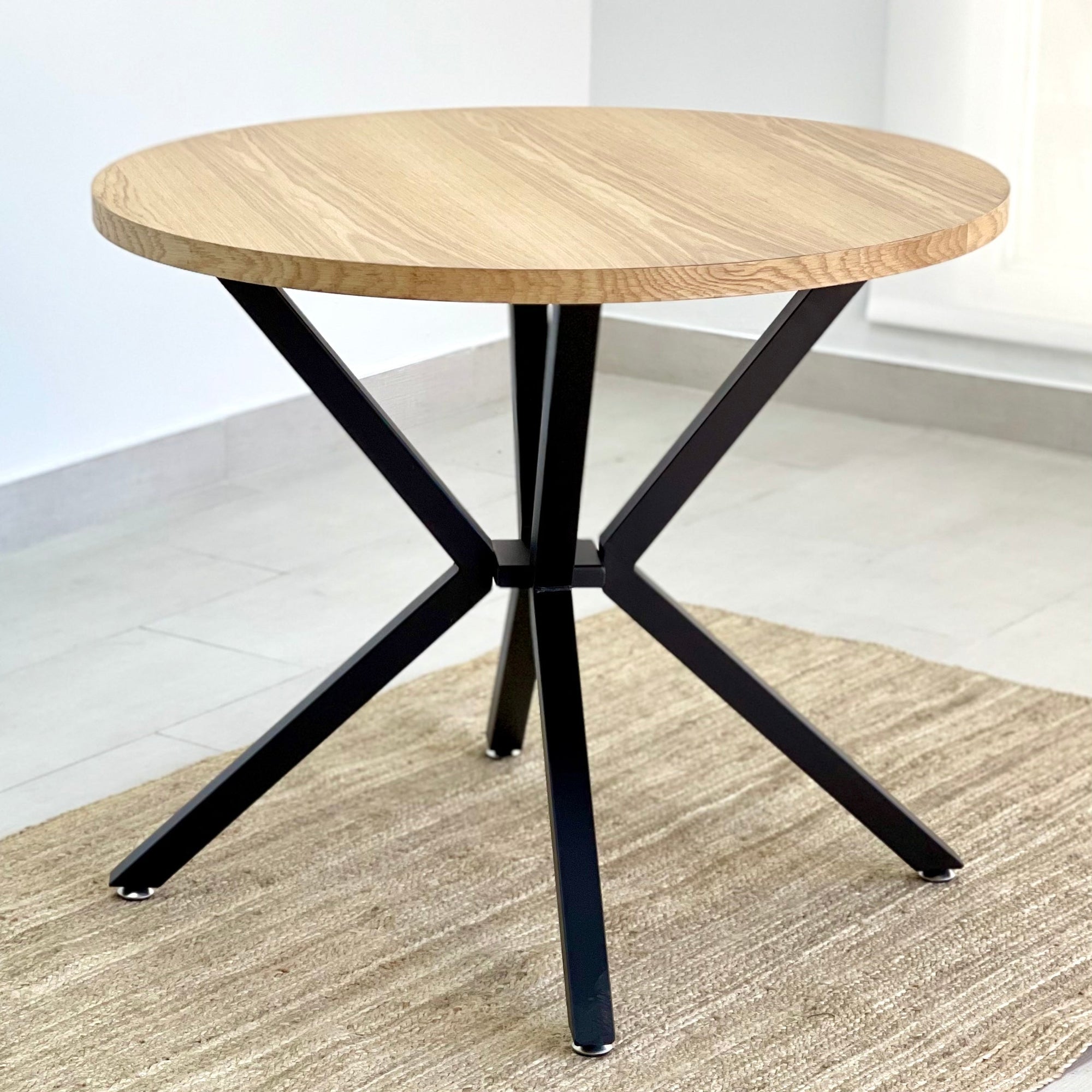 Pivot Natural Top Round Dining Table Set