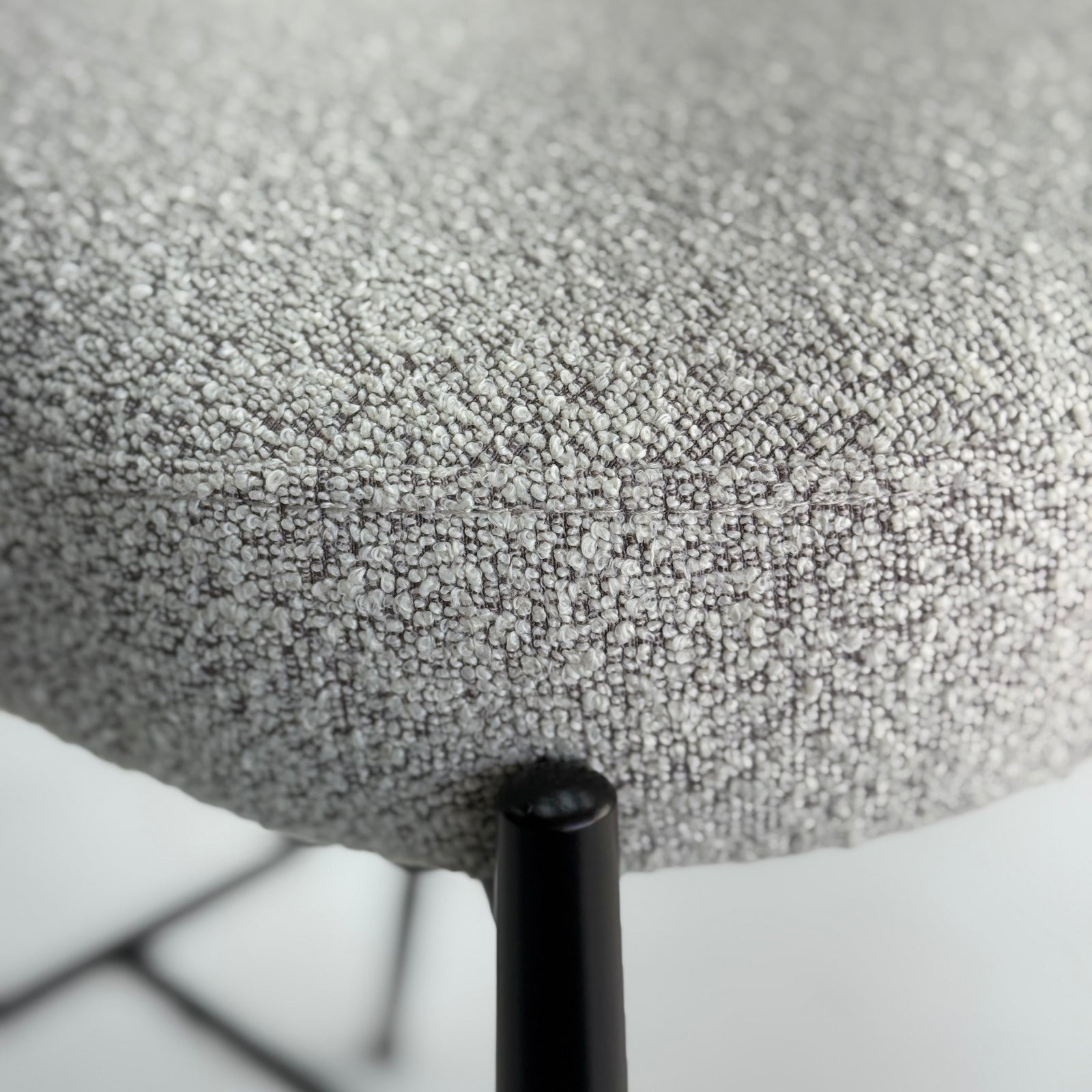 Thira Counter Stool Metal Black Legs Sand