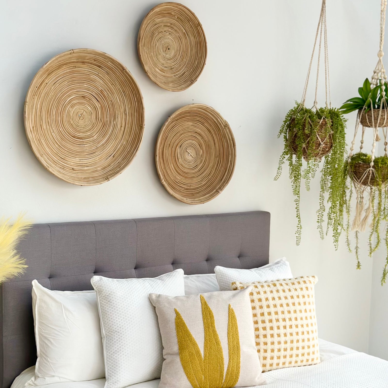 Large Round Cane Thali Plate