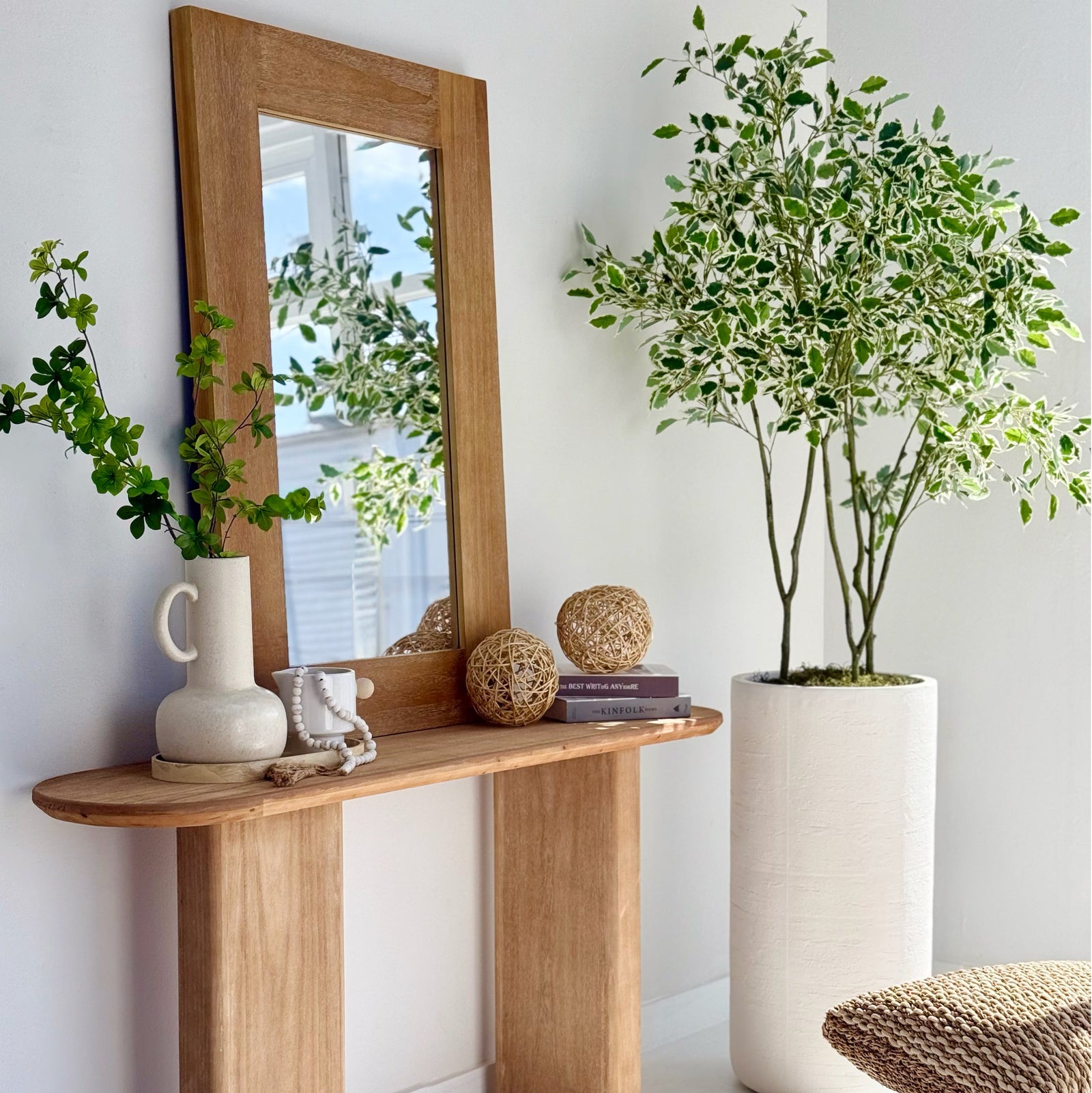 Gabrielle Natural Rustic Wall Wooden Mirror