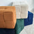 Criss-Cross Corduroy Bone White Ottoman