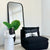 Rounded Edges Black Frame Floor Mirror