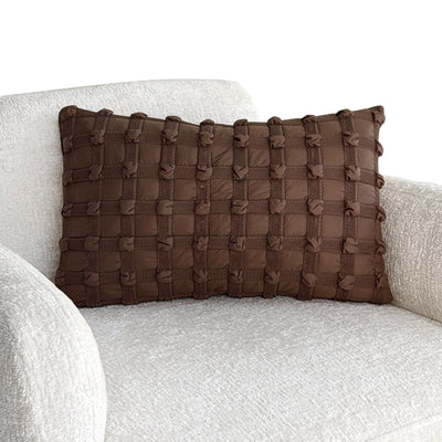 Lumbar Cover Pillow Brown Knots