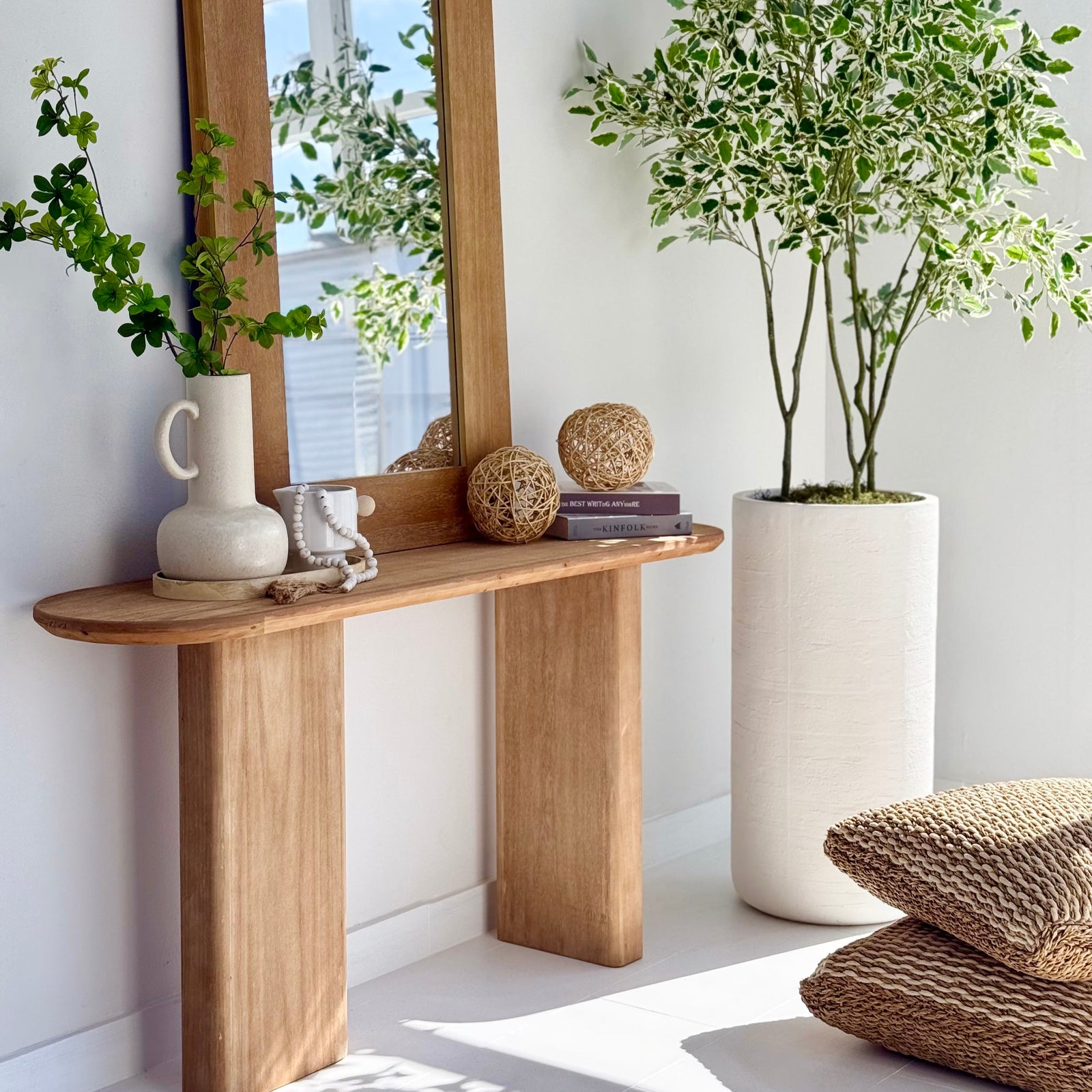 Opposite Leg Console Wooden Table