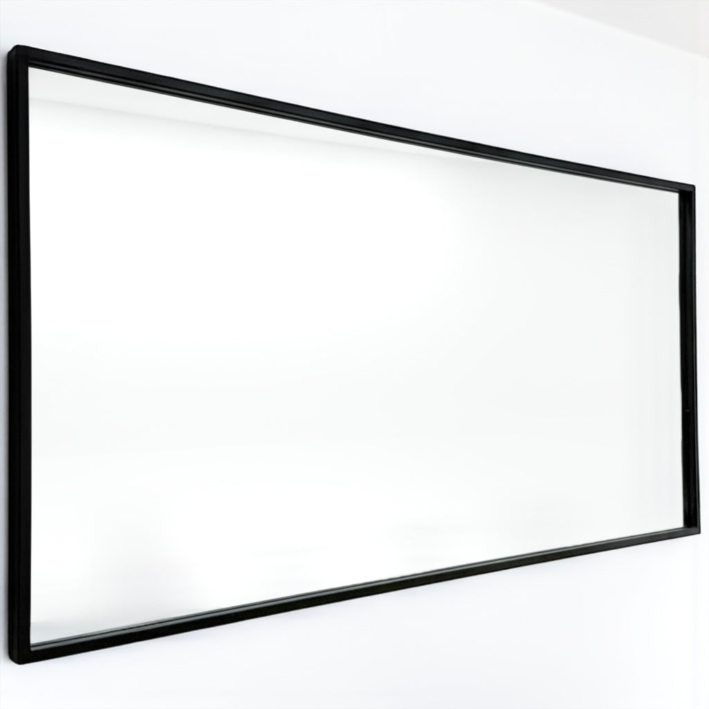Rectangle Black Metal Frame Mirror