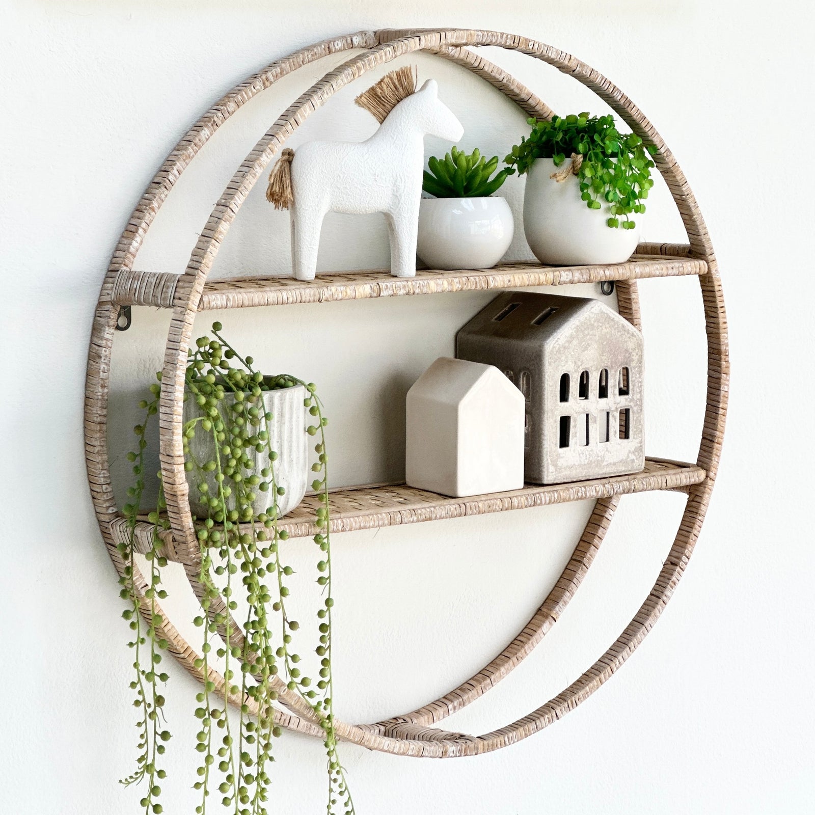 Circular Rattan Shelf