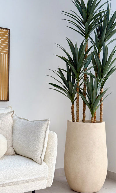 Concrete Smooth Finish Fiber Clay Planter