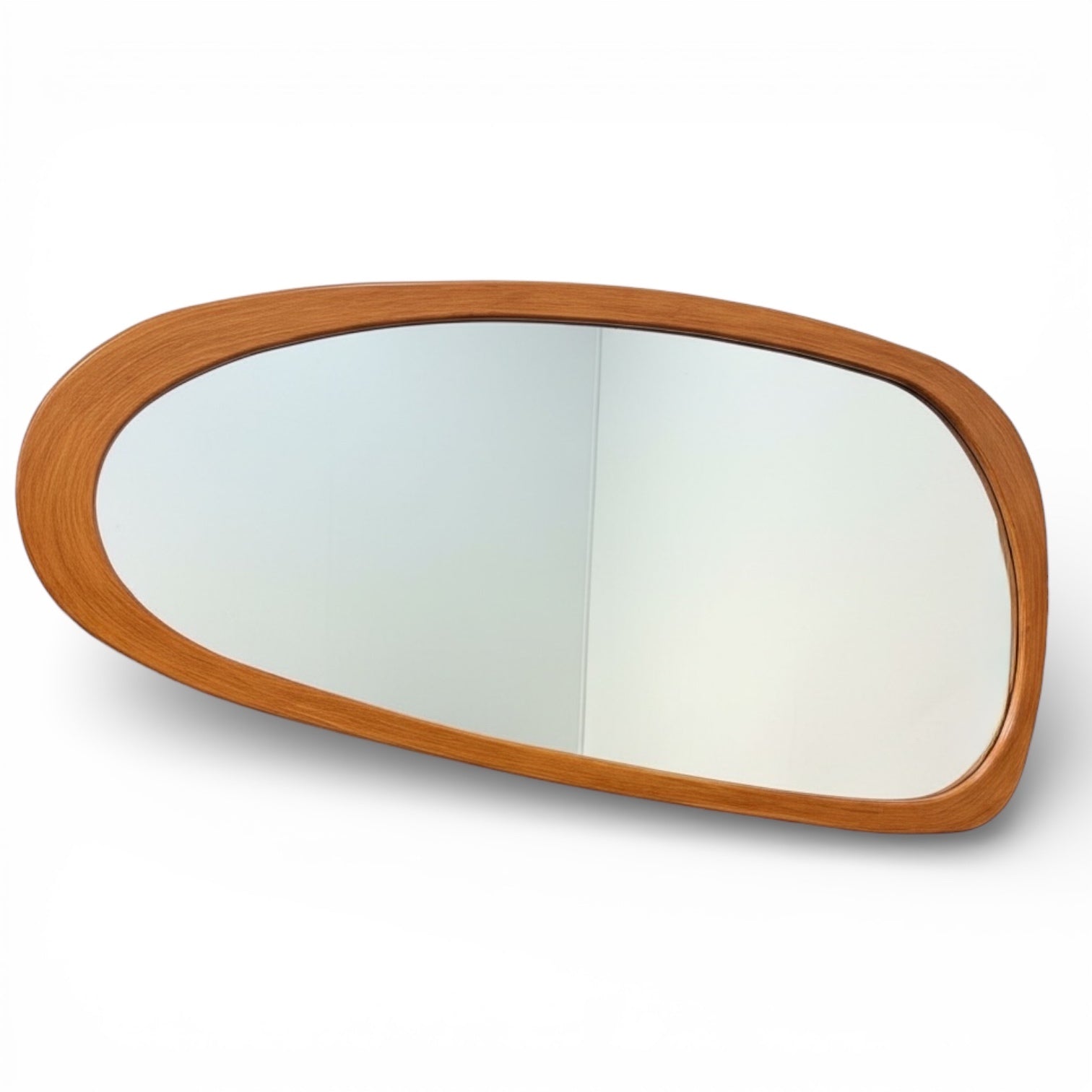 Irregular Wooden Oak Mirror