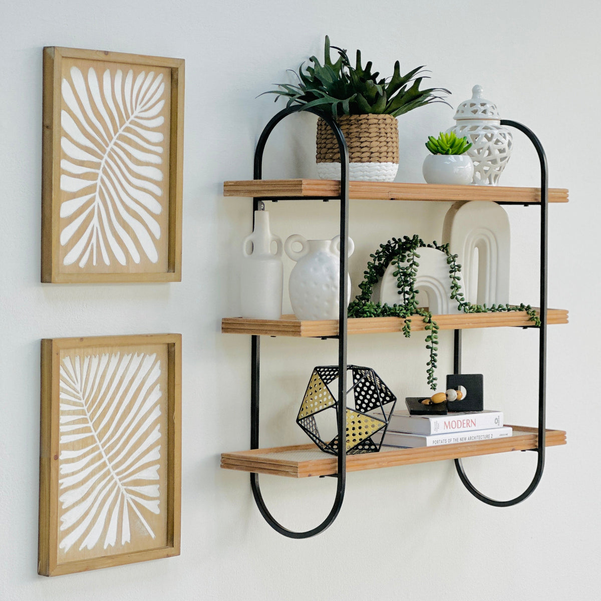 Framed Wooden Wall Art Sylvester Leaf