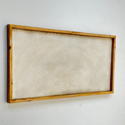 Carved Wash Ivory Arch Wooden Wall Art
