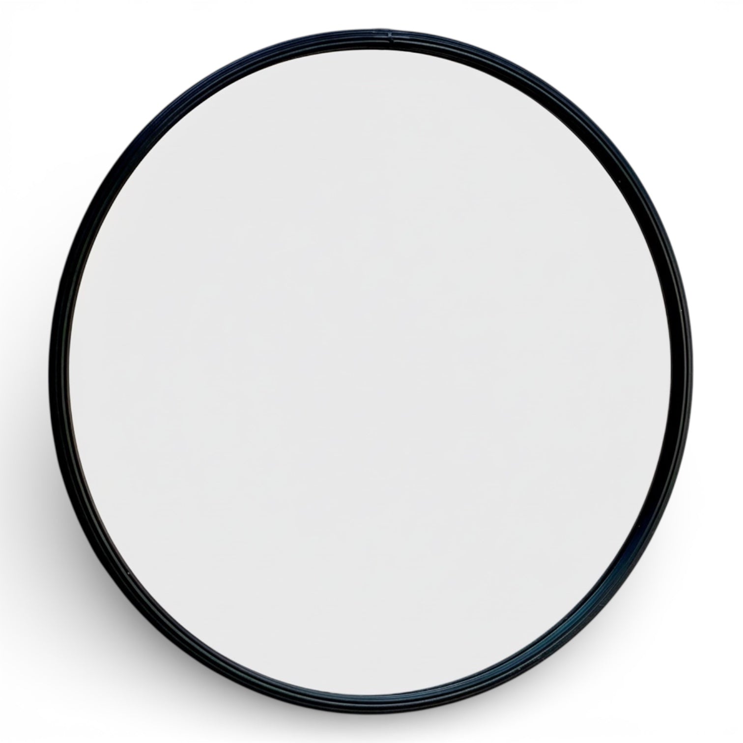 Moderna Metal Black Frame 48" Round Mirror