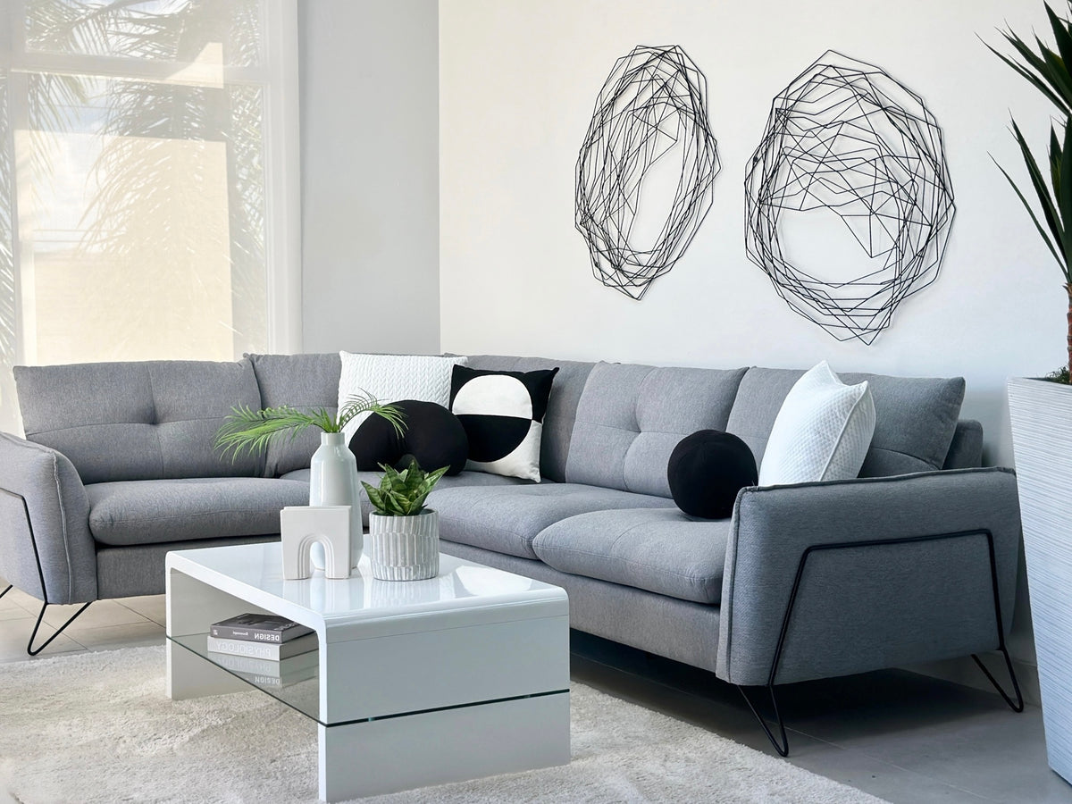 Cami Gray Corner Sofa Left Side