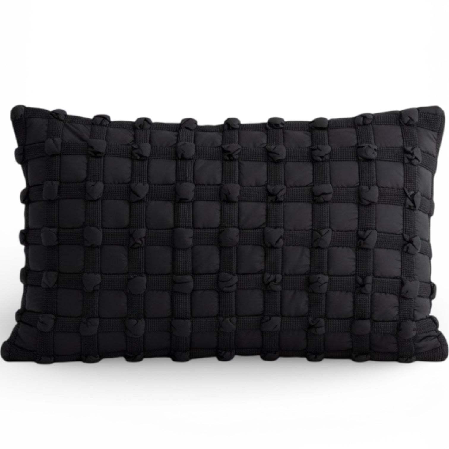 Lumbar Cover Pillow Black Knots