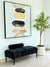 Midnight Pewter Bench Black Frame