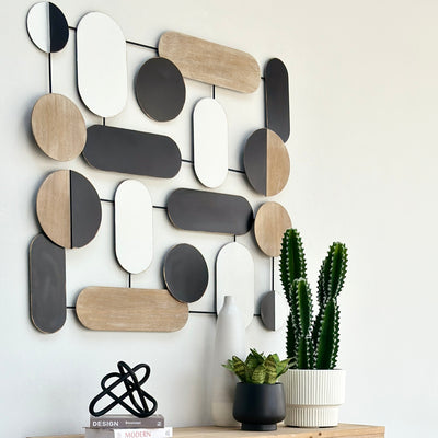 Geometric Connections Metal Wall Art