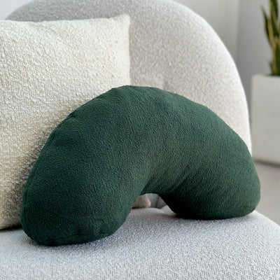 Bouclé Green Arch Throw Pillow