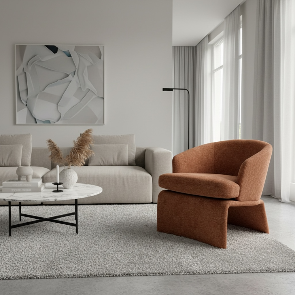 Pedestal Embrace Cognac Chair