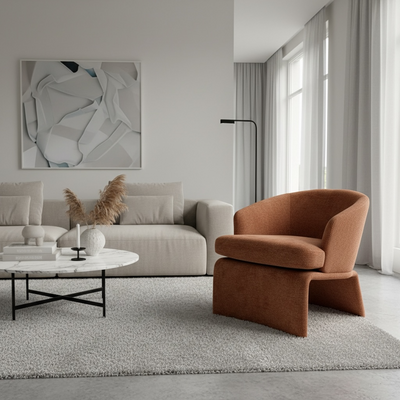 Pedestal Embrace Cognac Chair